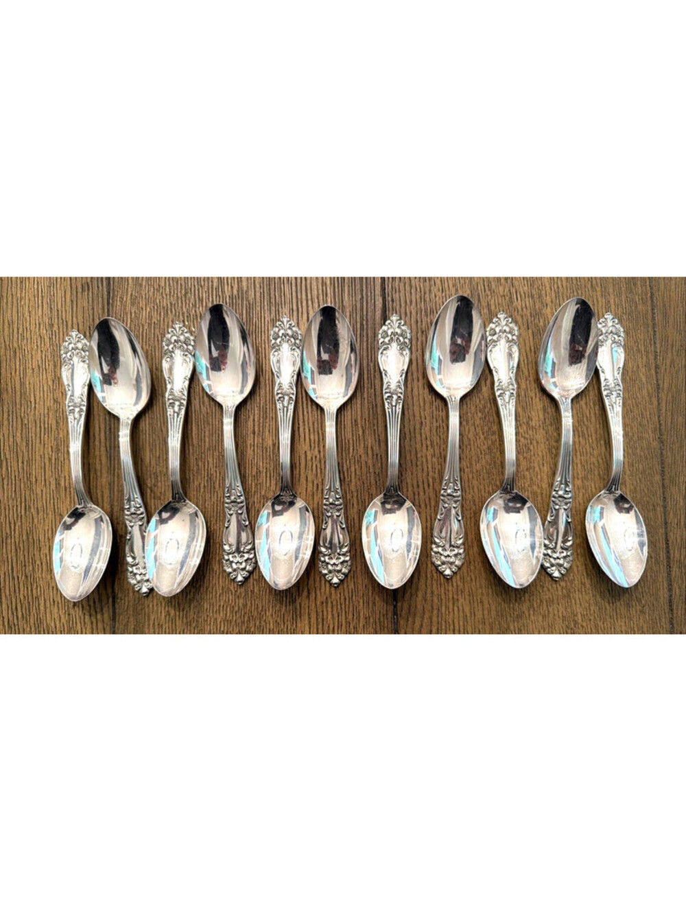 Reed & Barton Festivity Tiger Lily Silverplate Teaspoons Set of 11